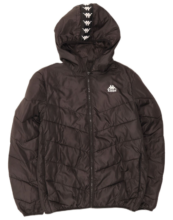 Kappa Womens Hooded Padded Jacket UK 16 Large Black Polyamide