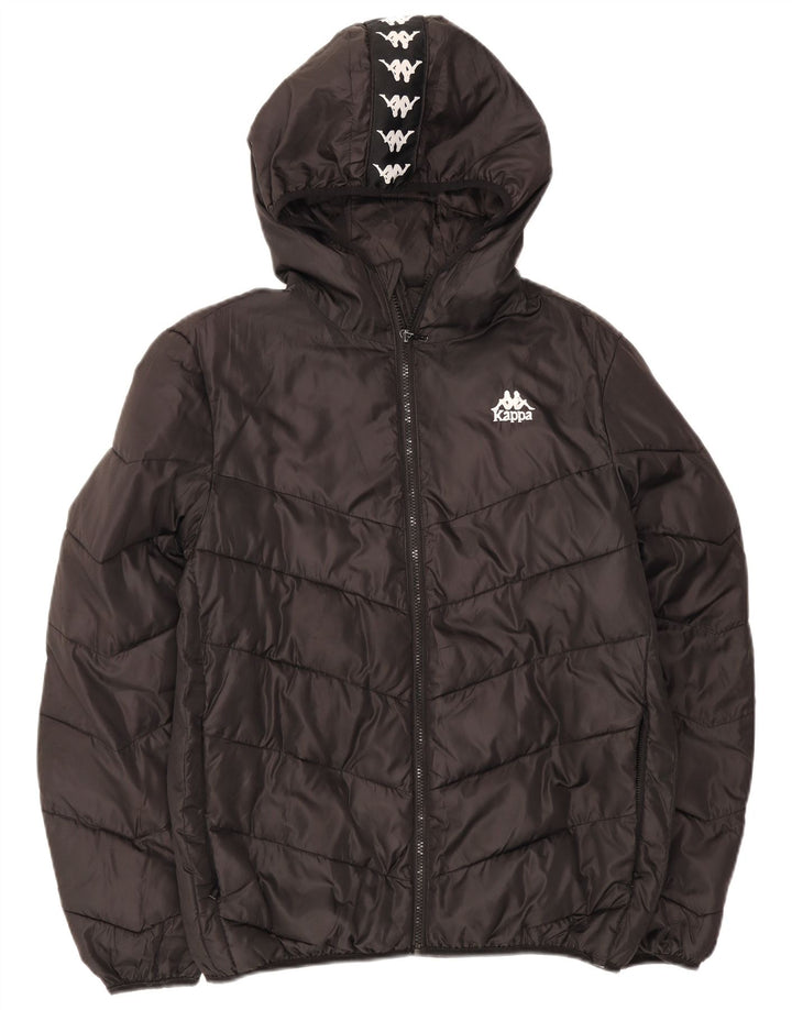 Kappa Womens Hooded Padded Jacket UK 16 Large Black Polyamide