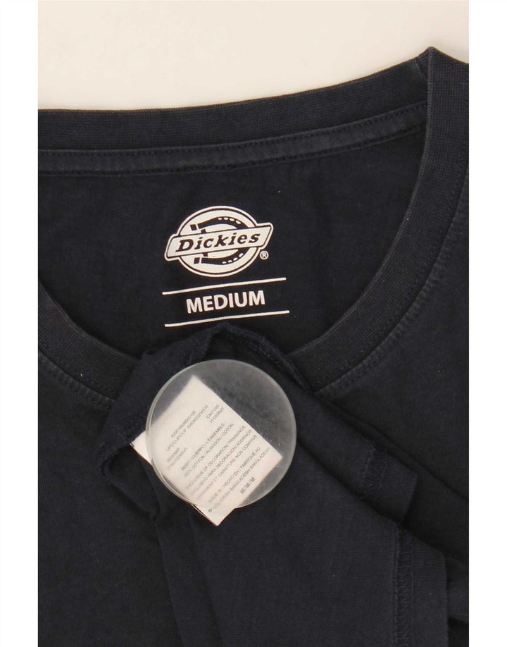 Dickies Mens Graphic T-Shirt Top Medium Navy Blue Cotton
