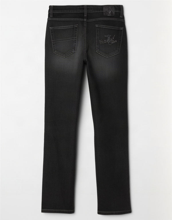 Trussardi Womens Straight Jeans W28 L30 Grey Cotton