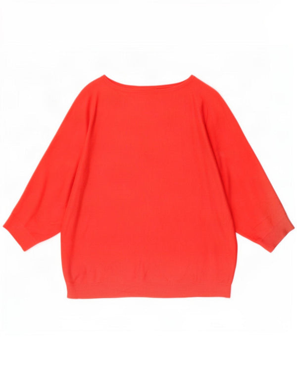 Phase Eight Womens 3/4-ærmet Batwing Bluse Top UK 16 Large Red Viscose