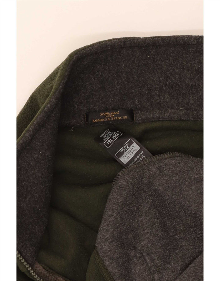 Marks & Spencer Womens St. Michael Fleece Jacket UK 14 Large Khaki