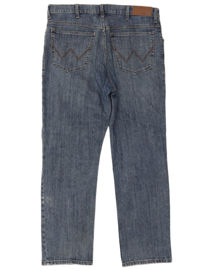 Wrangler Straight Jeans til mænd W36 L30 blå bomuld