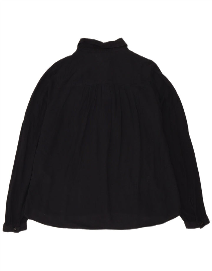 LEVI'S Womens Oversized Pullover Shirt UK 10 Small Black
