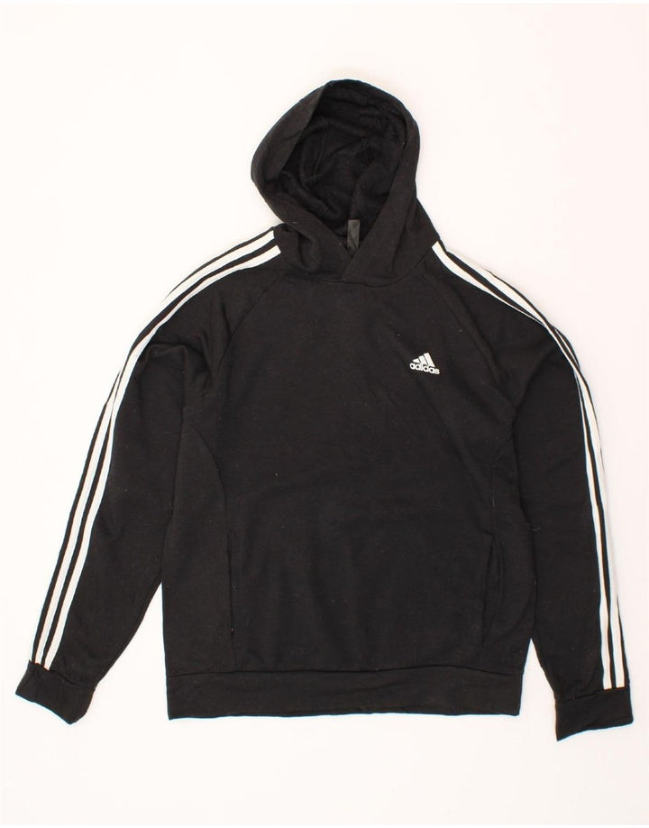 ADIDAS Mens Hoodie Jumper Medium Black Polyester Vintage Adidas and Second-Hand Adidas from Messina Hembry 