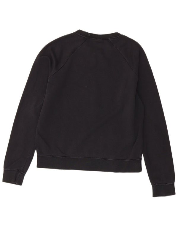 Nike Womens Graphic Oversized Sweatshirt Jumper UK 10 Small Black Cotton