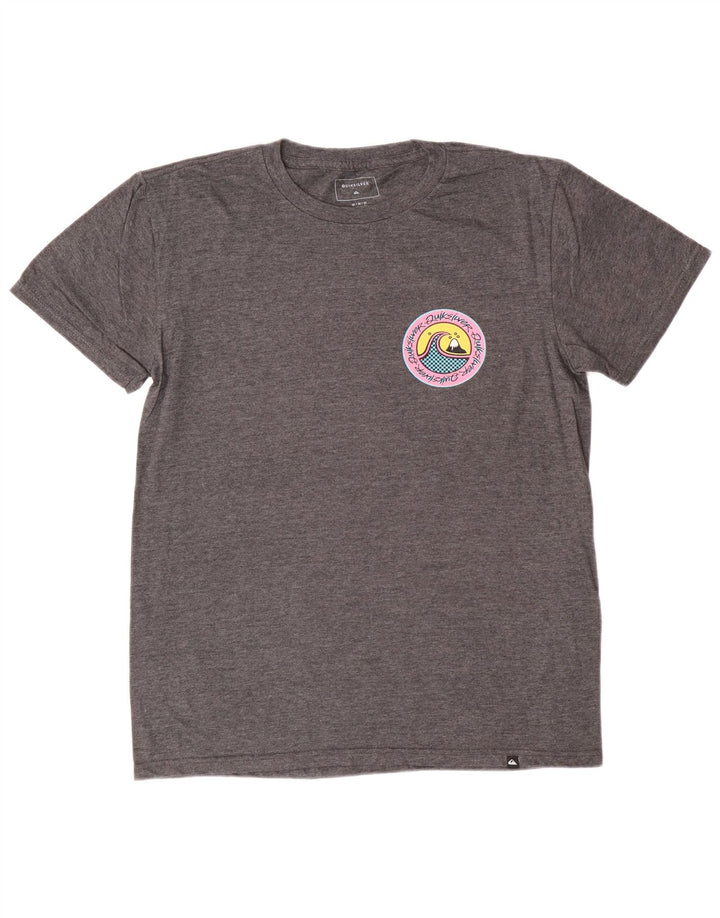 Quiksilver Mens Regular Fit Graphic T-Shirt Top Medium Grey Cotton