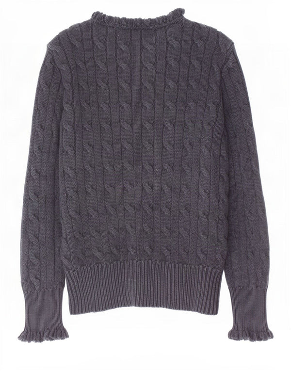 Maglione cardigan per ragazze Ralph Lauren 8-9 anni cotone nero medio