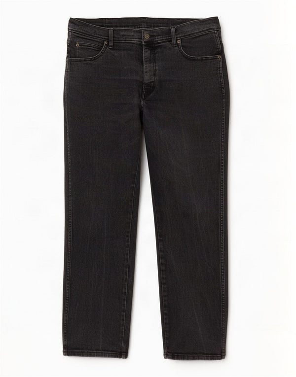 Wrangler Mens Regular Fit Straight Jeans W36 L30 Grey Cotton