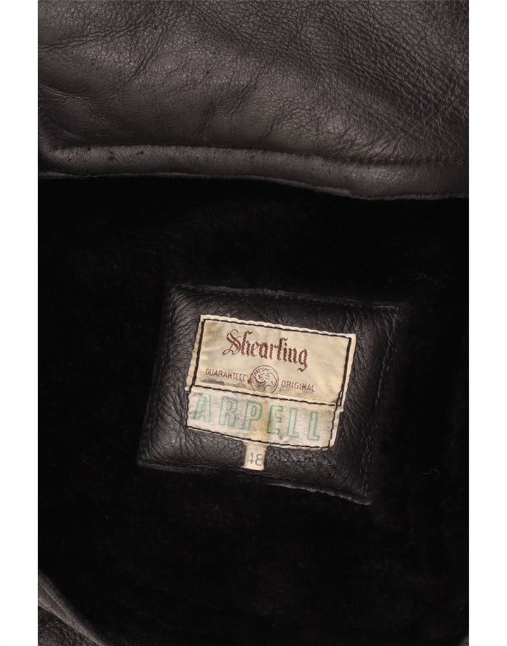 Jaqueta masculina vintage Shearling IT 48 média preta