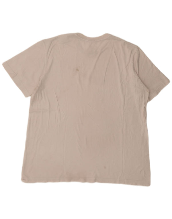 Nike Herre Standard Fit Grafisk T-Shirt Top 2XL Off White