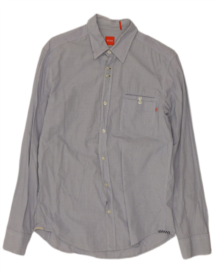 Hugo Boss Mens Shirt Medium Blue Gingham