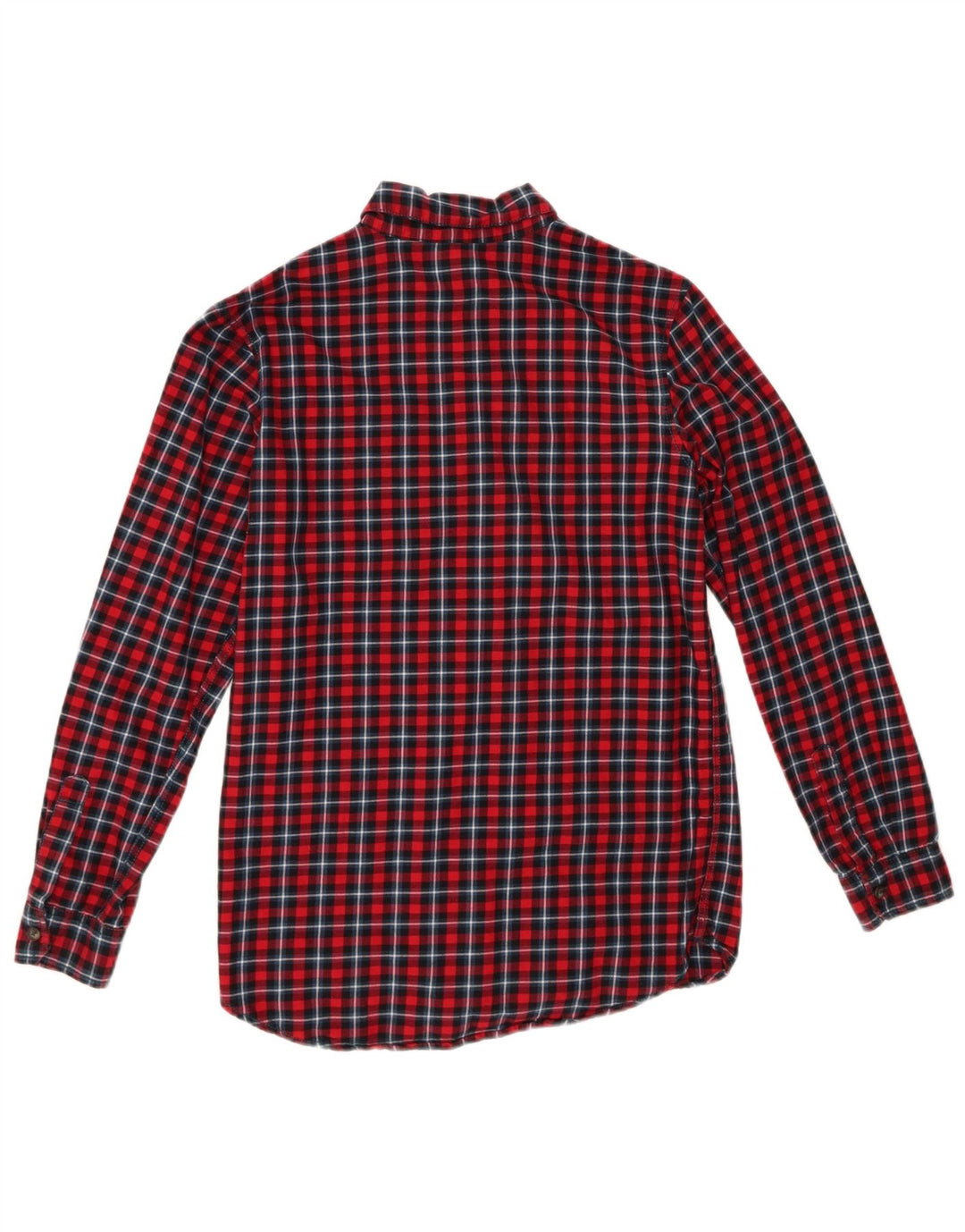 BENETTON Mens Flannel Shirt Small Red Check