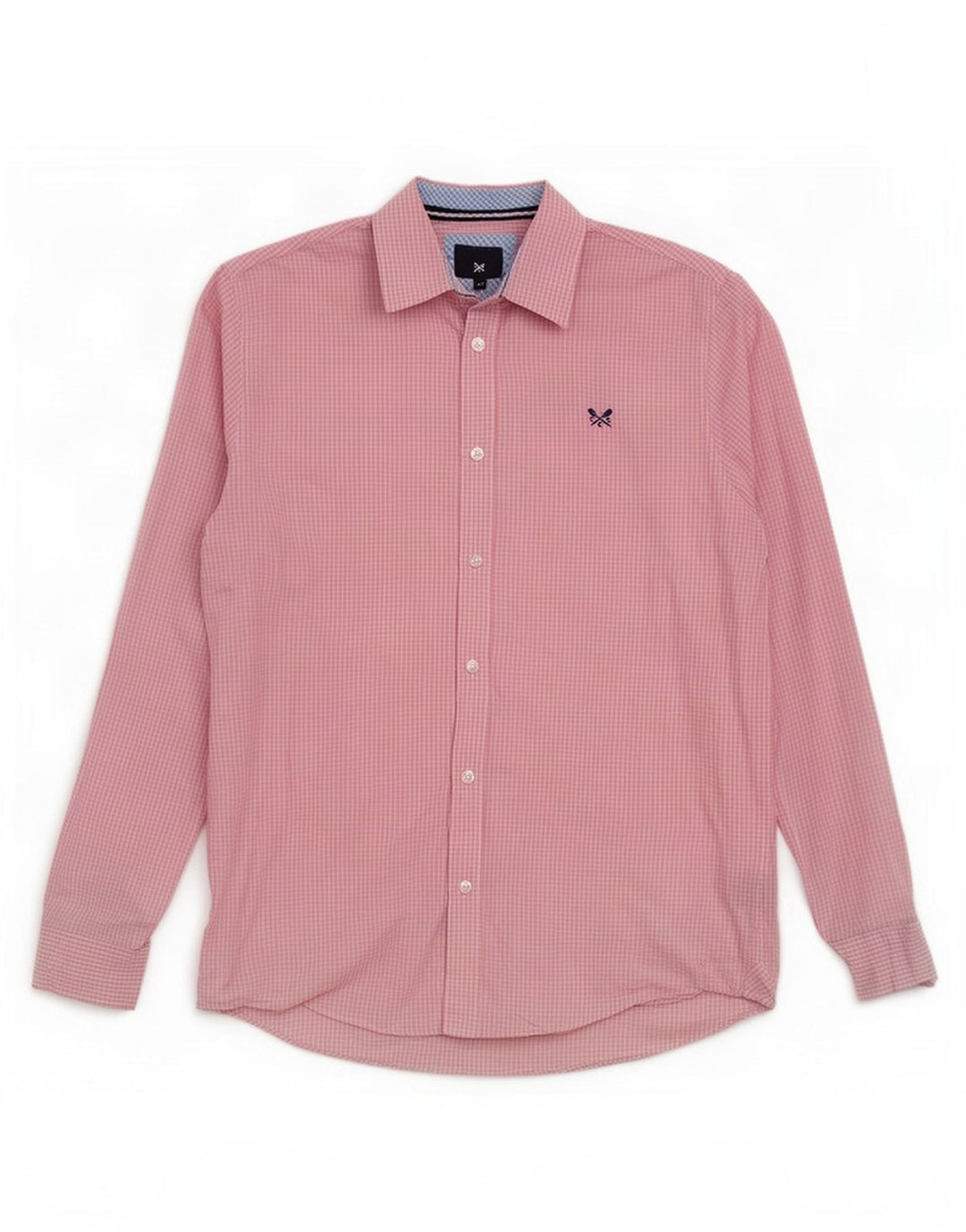 Crew Clothing Mens Classic Fit Shirt Medium Pink Gingham Cotton