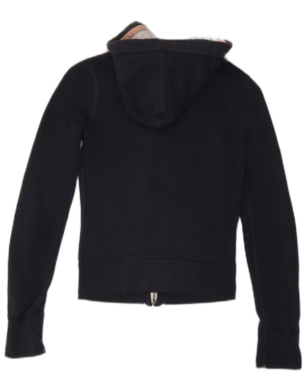 Abercrombie & Fitch Girls Zip Hoodie Sweater 4-5 Years Small Navy Blue