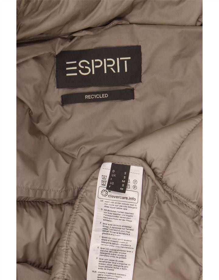 ESPRIT Womens Padded Coat UK 10 Small Beige Polyamide
