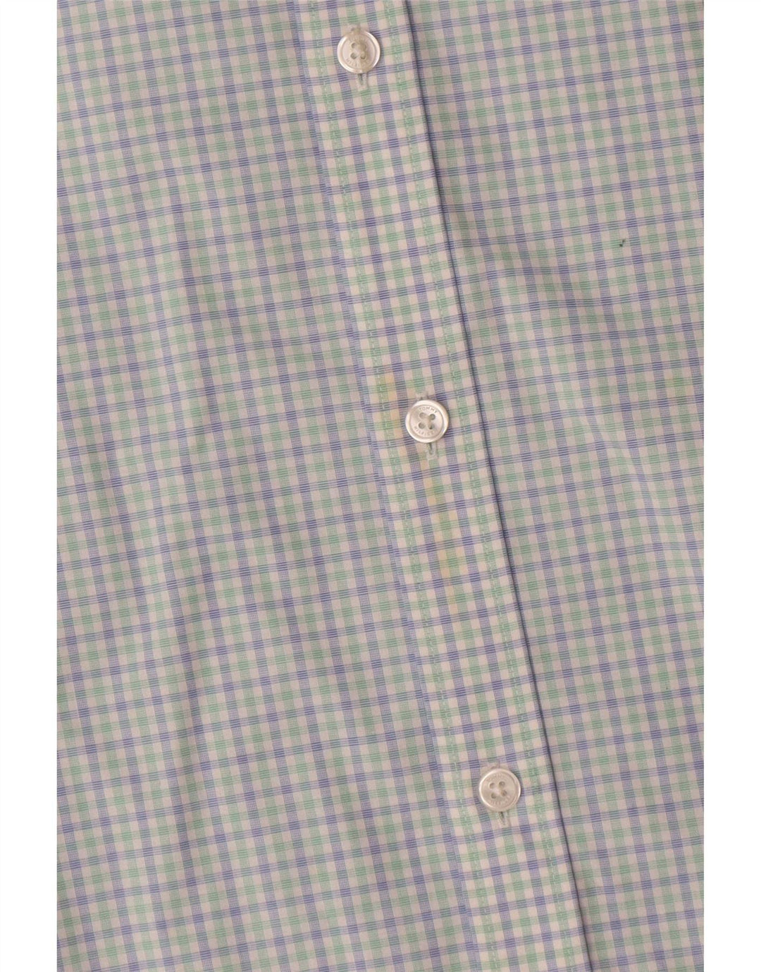 Tommy Hilfiger Herre Athletic Fit skjorte str. 15 Medium Blue Gingham Cotton