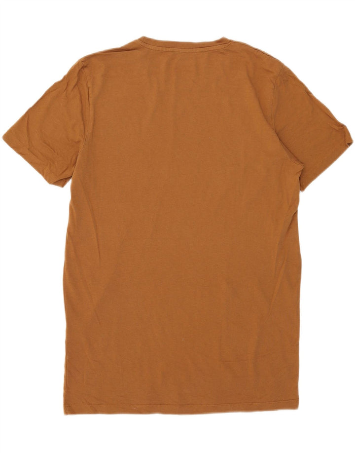 JACK & JONES Womens Graphic T-Shirt Top Large Brown Cotton