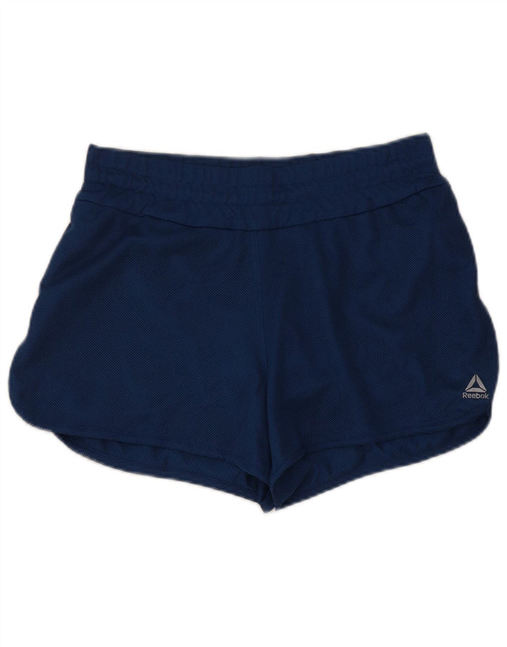 Reebok Womens Speedwick Sports Shorts UK 16 Large Blue Polyester