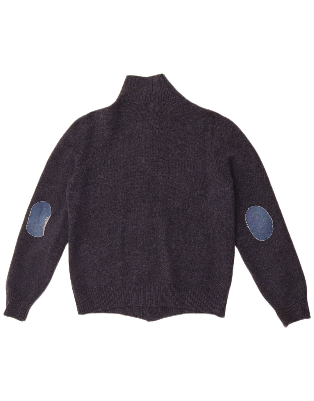 Mens Military Cardigan Sweater Small Navy Blue