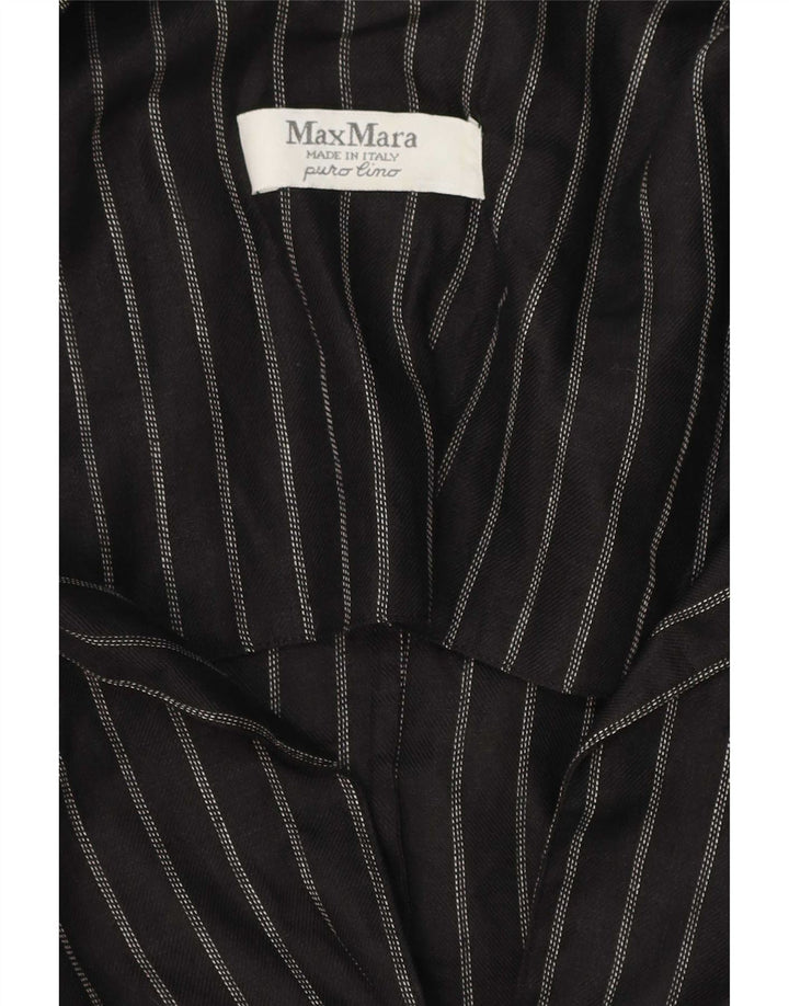 Max Mara Chaqueta Blazer de 2 Botones para Mujer UK 40 Mediana Rayas Negras