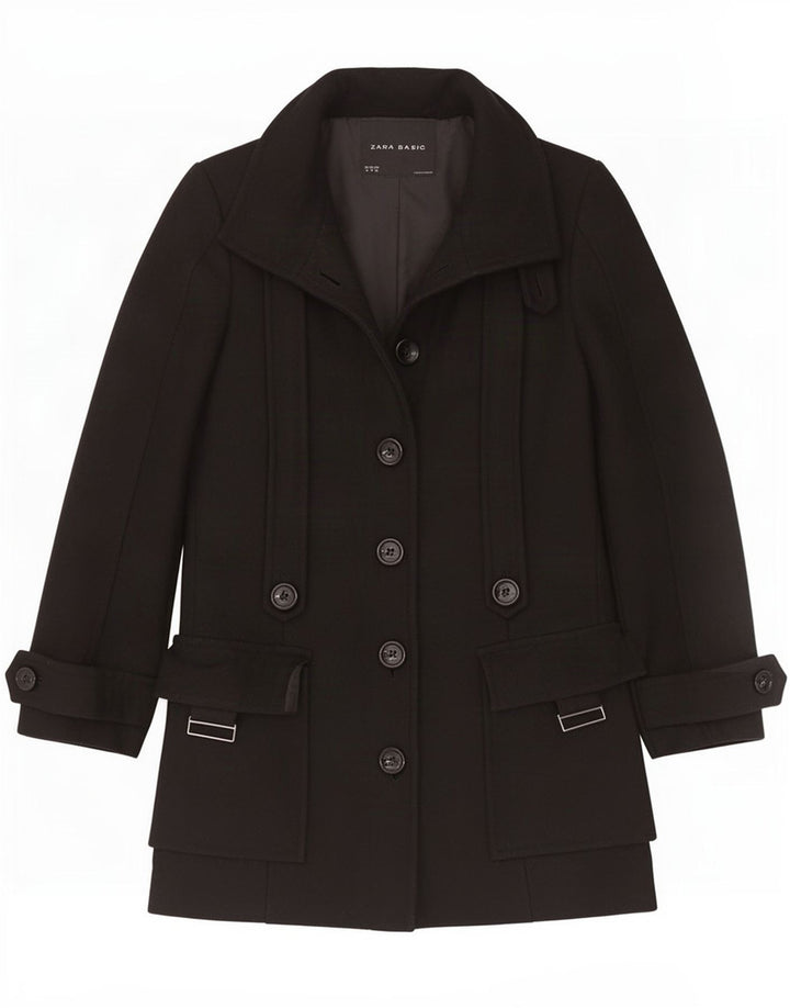 Cappotto Zara da donna UK 12 medio in lana nera