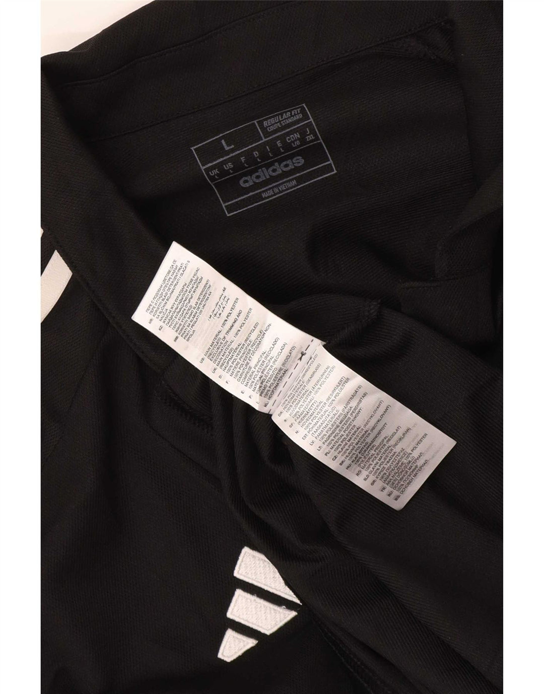Adidas Mens Aeroready Graphic Regular Fit Polo Shirt Large Black Polyester