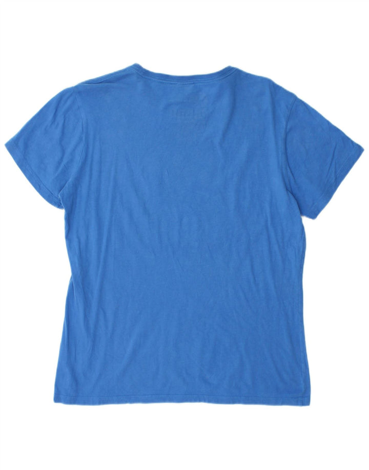 Puma Mens Graphic T-Shirt Top Large Blue Cotton