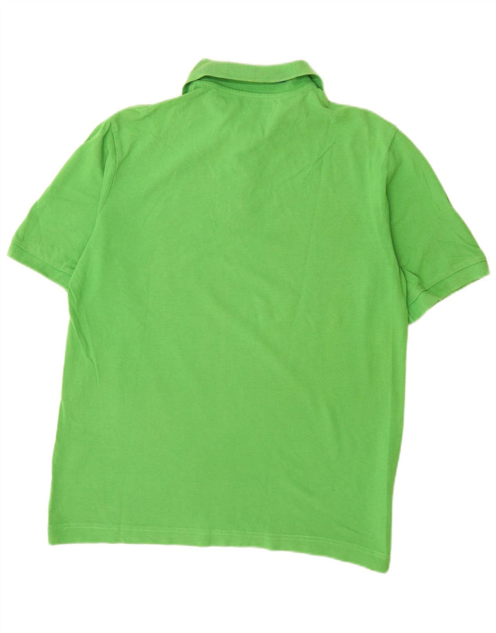 Cămașă polo KAPPA pentru bărbați, bumbac verde mediu