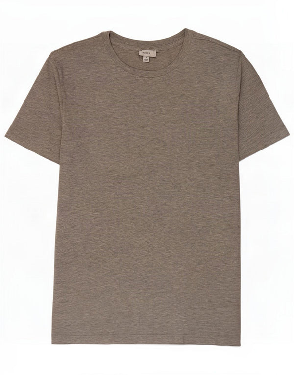 Reiss Herre T-shirt Top Medium Grey Flecked Bomuld