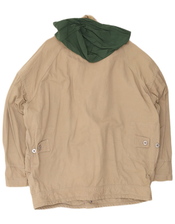 Męska kurtka z kapturem Murphy & Nye UK 42 XL, beżowa, bawełniana