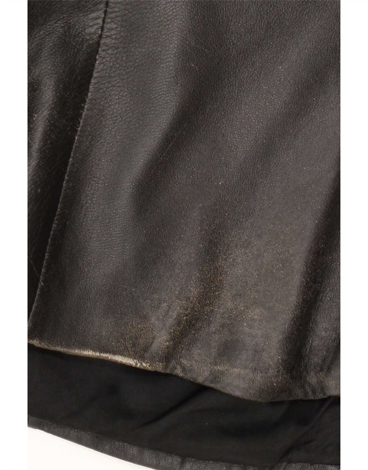 Vintage Herren Lederjacke UK 36 Small Schwarz