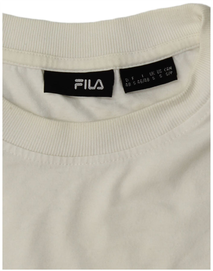 T-shirt grafica da uomo FILA Top piccola bianca