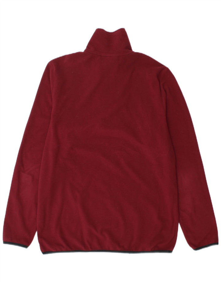 Lotto Pull polaire à col zippé pour homme en polyester bordeaux moyen