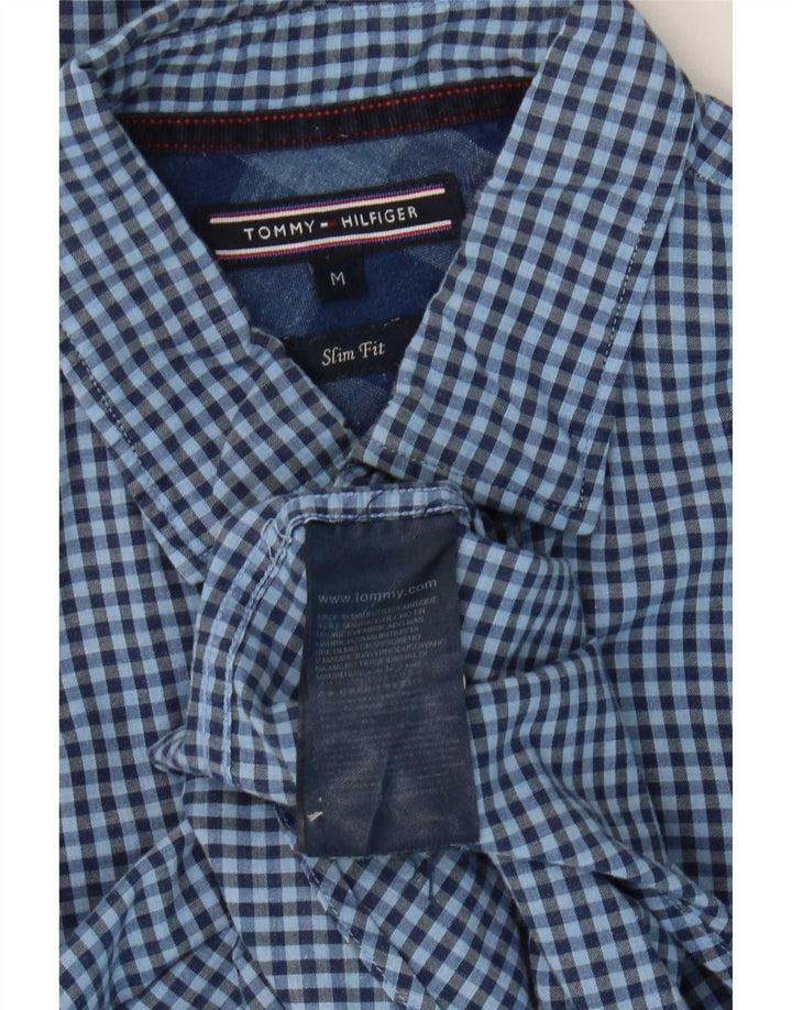 Tommy Hilfiger Herre Slim Fit skjorte Medium Blue Gingham Cotton
