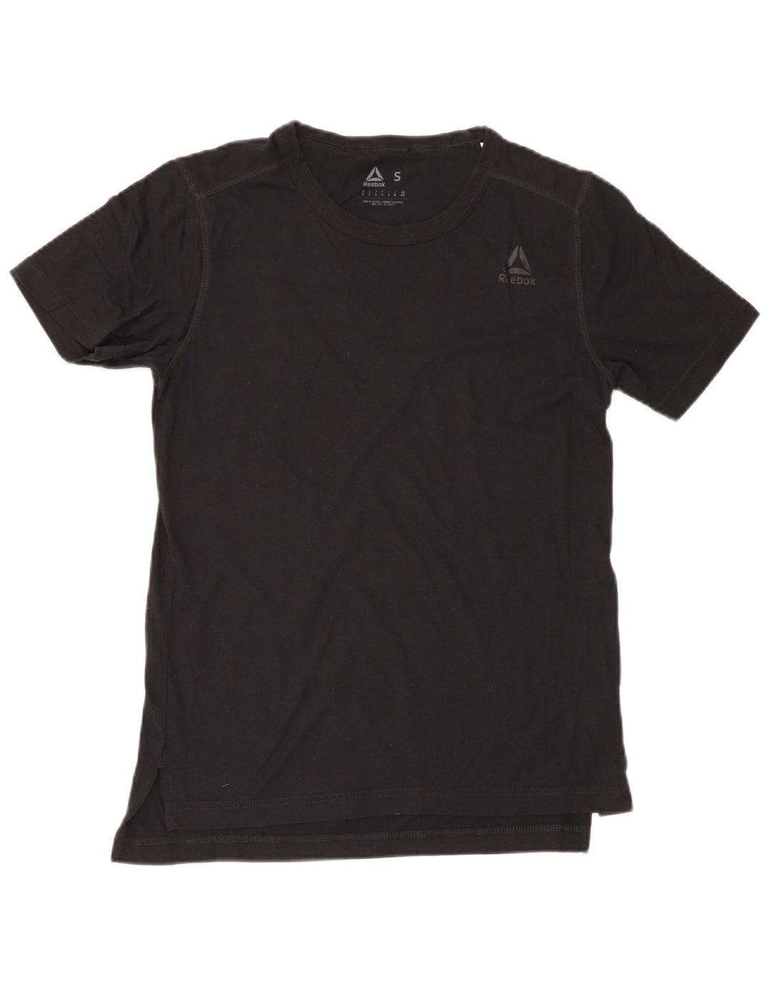 Reebok Mens T-Shirt Top Small Black Cotton