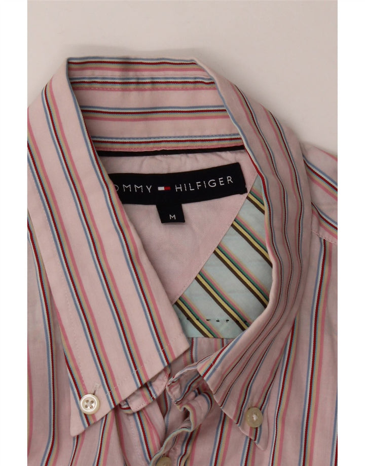 Camicia da uomo Tommy Hilfiger a righe rosa medio