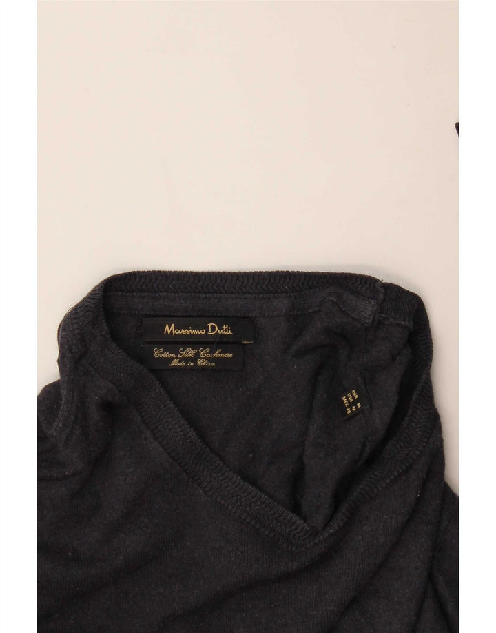 Massimo Dutti Pull col rond femme en coton bleu marine moyen