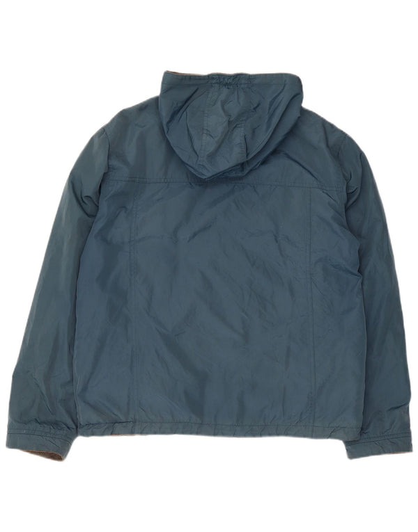 Woolrich Boys Hætte Vendbar Jakke 13-14 År Blå Nylon