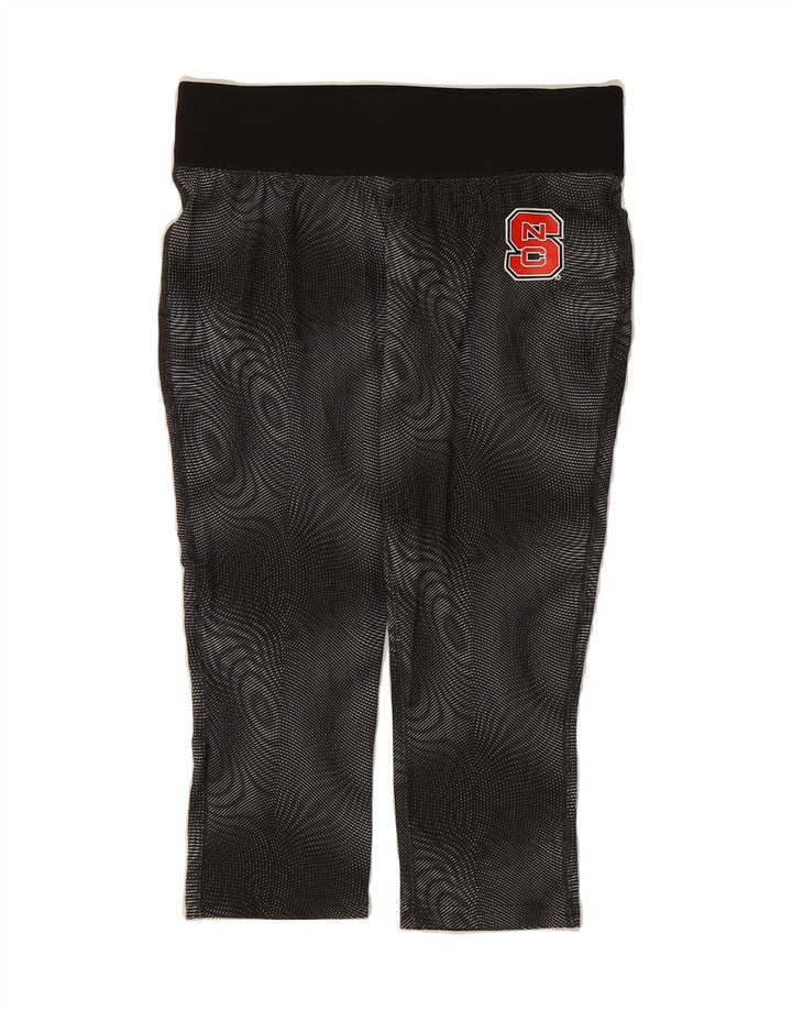 CHAMPION Womens Graphic Capri Leggings UK 12 Medium  Black Spotted Vintage Champion and Second-Hand Champion from Messina Hembry 