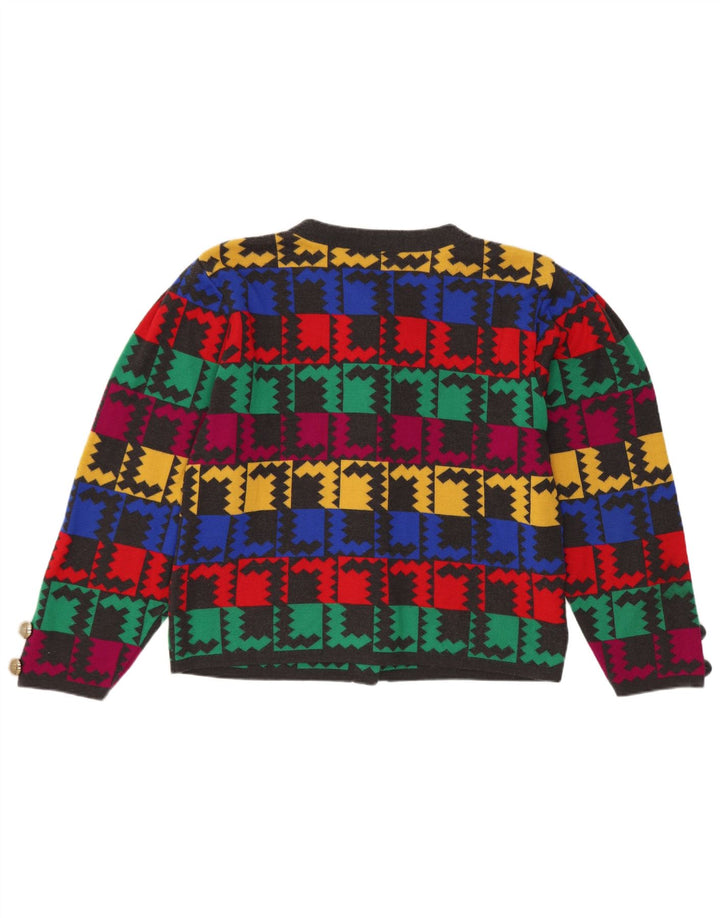 Pulover Bode pentru femei Crop Cardigan UK 14 Medium Multicolor Geometric