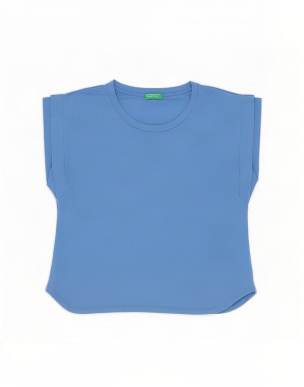 Benetton Womens Vest Top UK 18 XL Blue Cotton