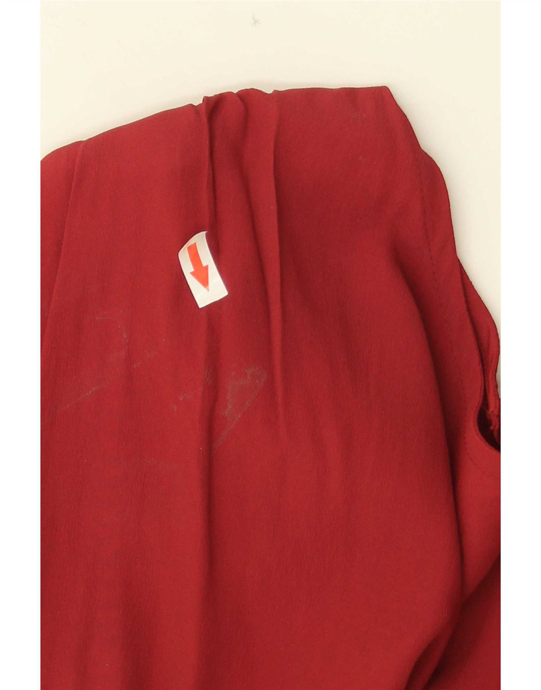 Vintage Damebluse Top IT 46 Large Red Silk
