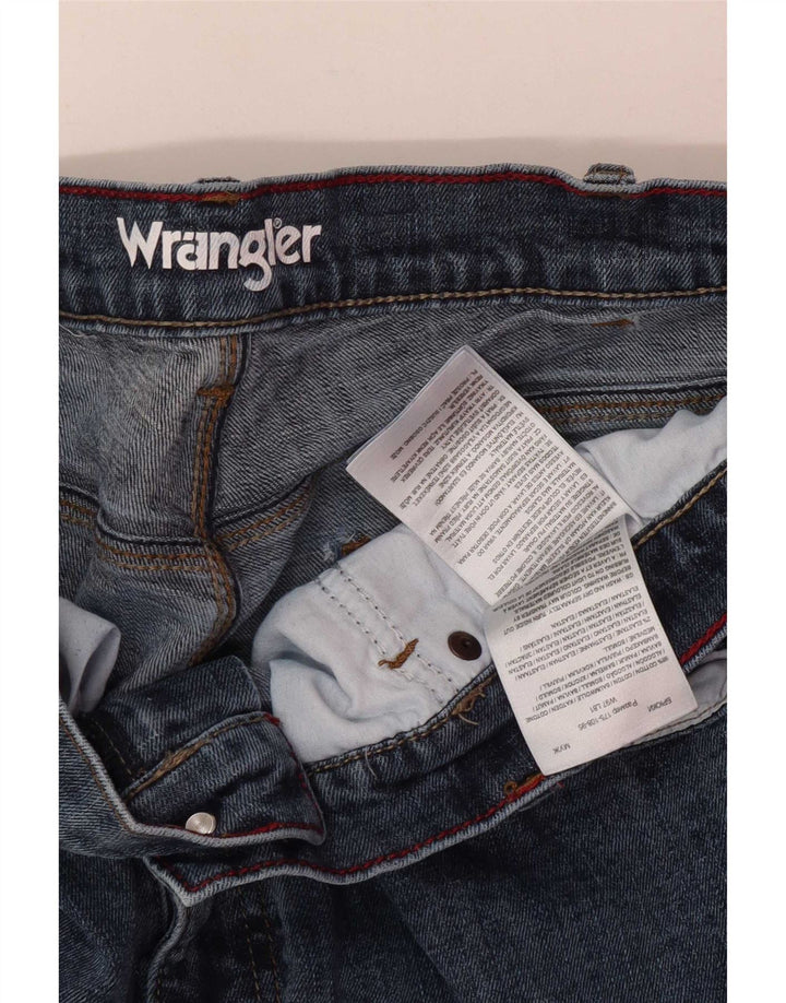 Jeans dritti regolari da uomo Wrangler W38 L32 cotone blu