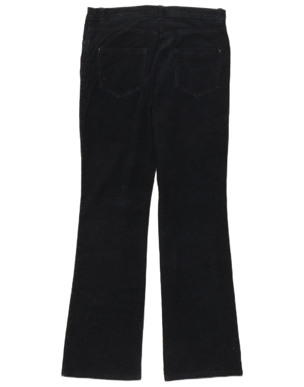 Marks & Spencer Womens Corduroy Trousers UK 12 Medium W32 L32 Navy Blue