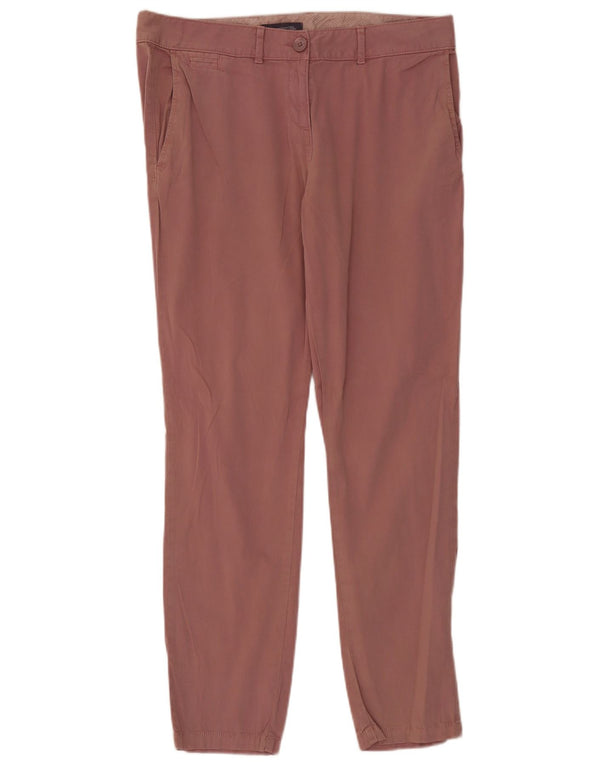 Marks & Spencer Γυναικείο λεπτό παντελόνι Chino UK 14 μεγάλο W36 L30 Ροζ βαμβακερό