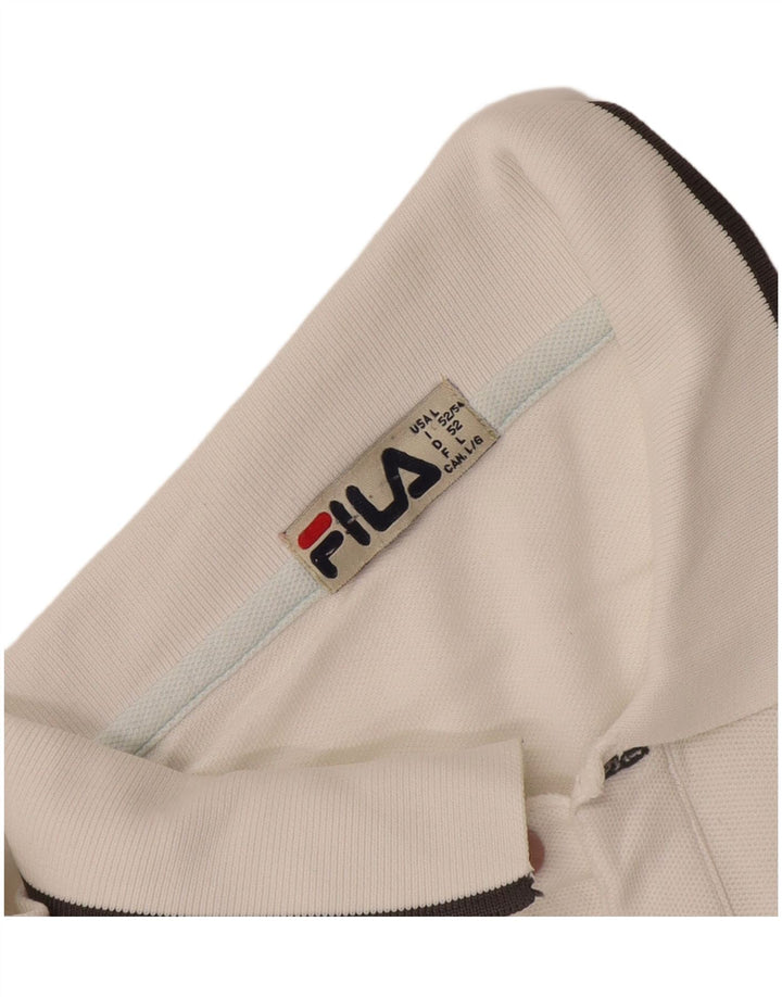 Fila Mens Polo Shirt IT 52 Large White