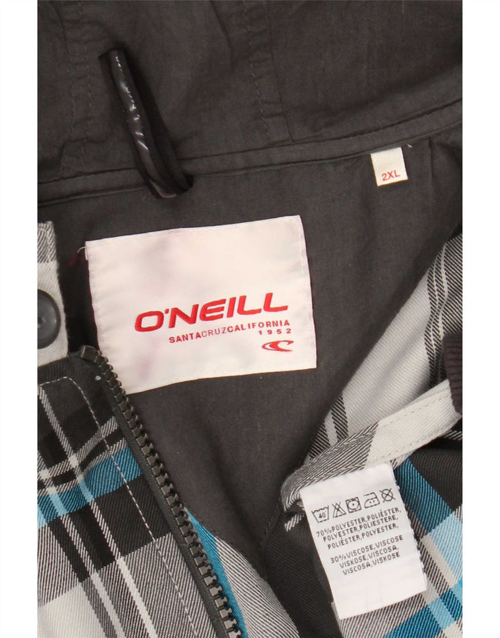 O'Neill Chaqueta bomber con capucha para hombre UK 44 2XL Poliéster a cuadros gris