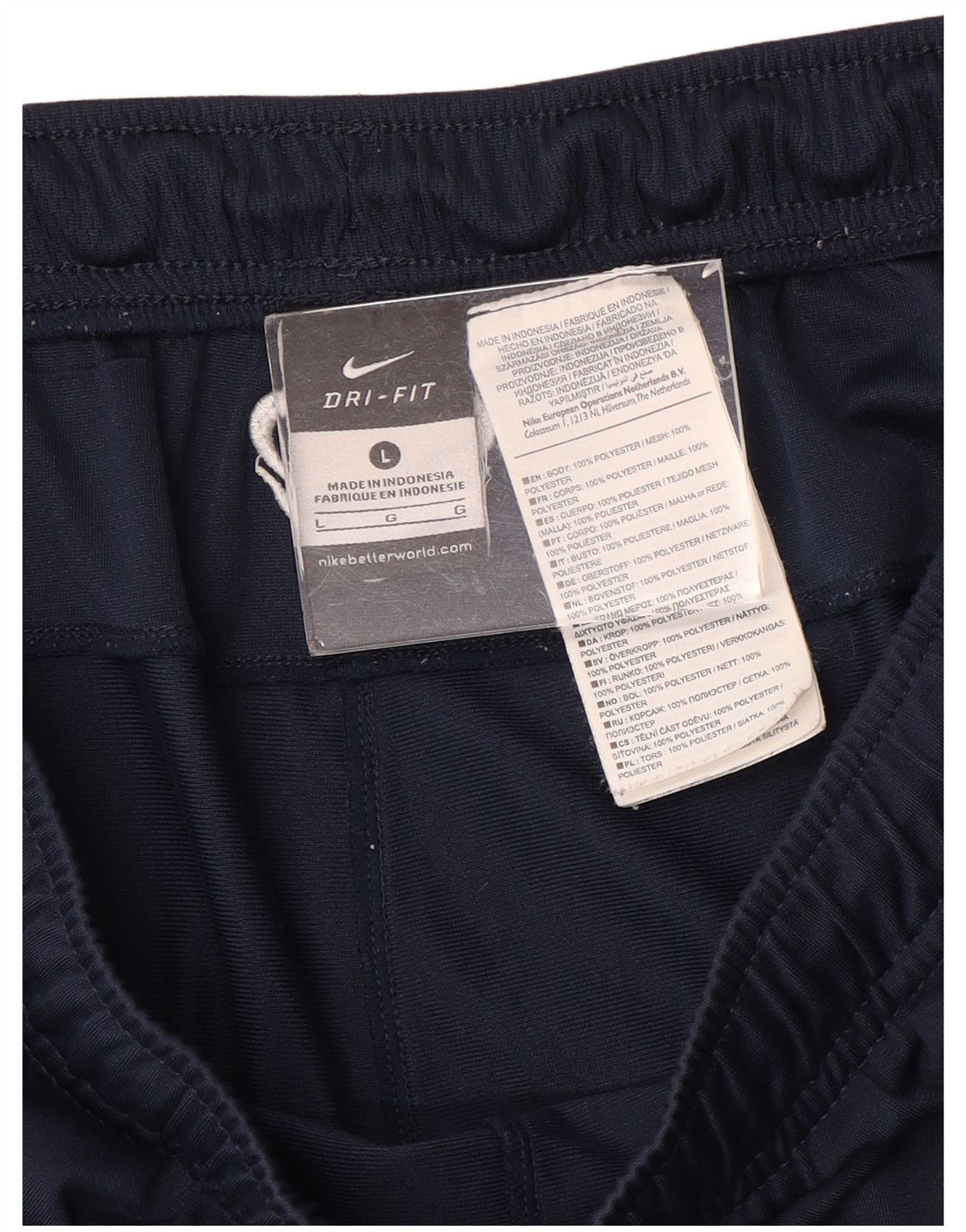 Nike Mens HELLAS VERONA Sport Shorts Large Navy Blue Polyester