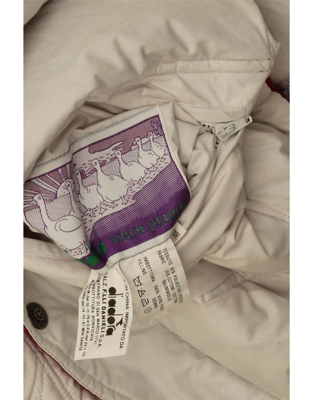 Diadora Herren Reversible Loose Fit Wattierte Jacke UK 38 Mittelrosa Polyester